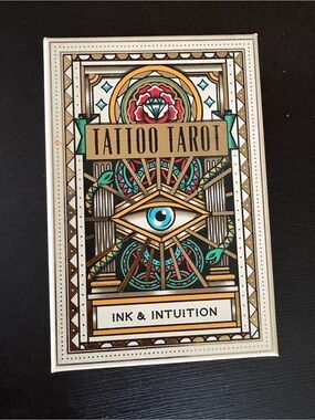 Urban Outfitters Tattoo Tarot Deck - Teal, Gold, Red, Black